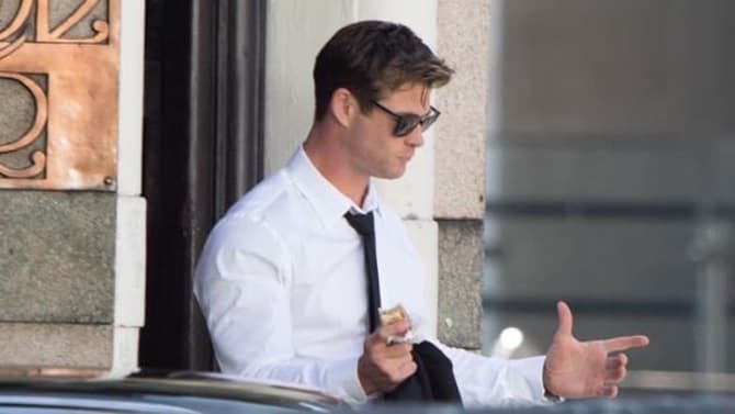 MEN IN BLACK 4 Begins Filming; Chris Hemsworth Puts On The Last Suit He'll Ever Wear In The First Set Photos