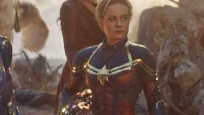AVENGERS: ENDGAME Behind The Scenes Photos Reveal That Captain Marvel Wore A Different Costume On Set
