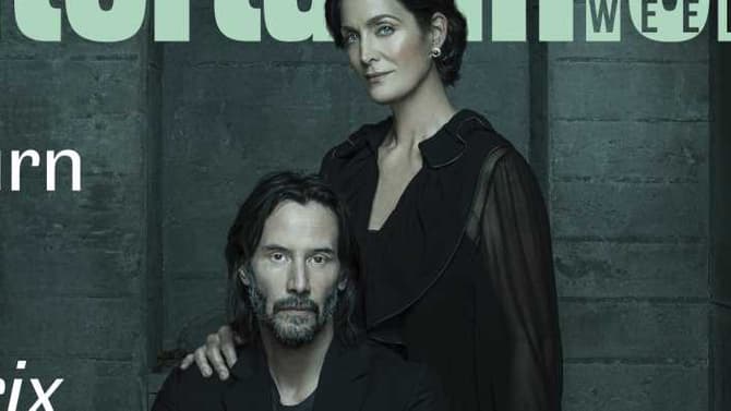 THE MATRIX RESURRECTIONS Stars Keanu Reeves & Carrie-Anne Moss Cover EW; New TV Spot Released