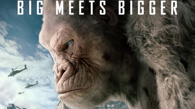 RAMPAGE: The Rock & A Gigantic Albino Gorilla Stand Tall On A New Poster That Features The New Release Date